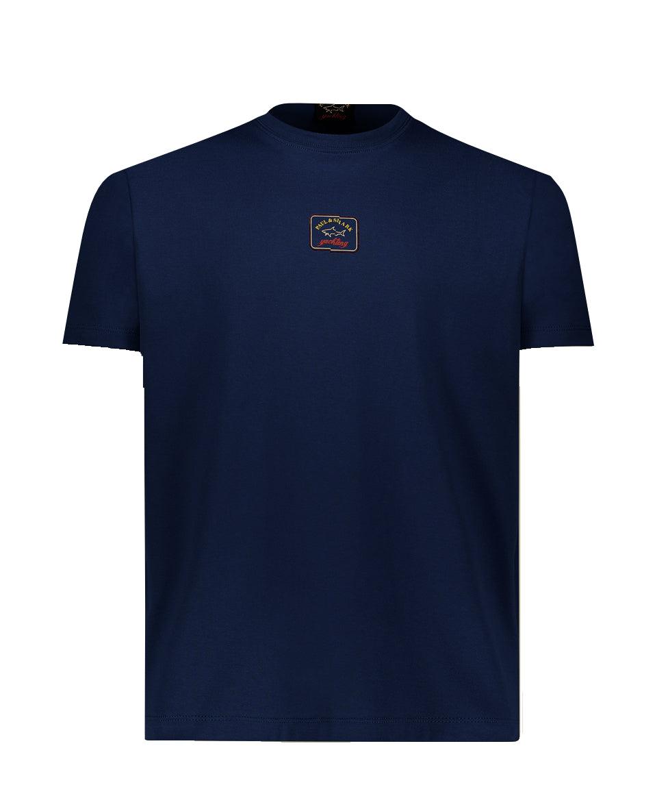 Paul & Shark - T-shirt de coton logo décalé - Coupe Finale