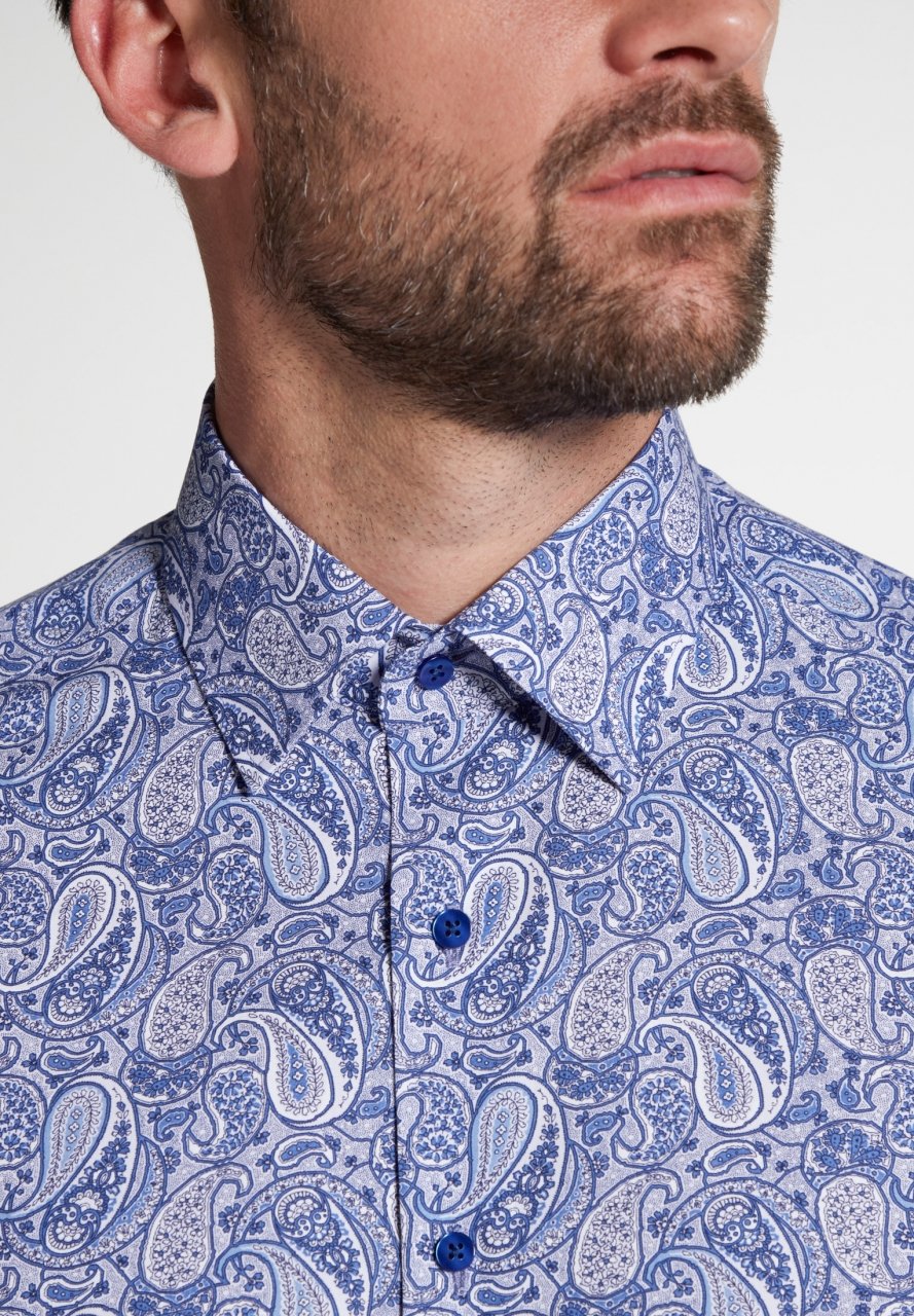 ETERNA - Chemise paisley manches longues Modern Fit - Coupe Finale