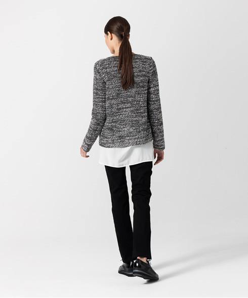 BRAX - Bette - Cardigan à mailles - Noir/Gris/Blanc - Coupe Finale