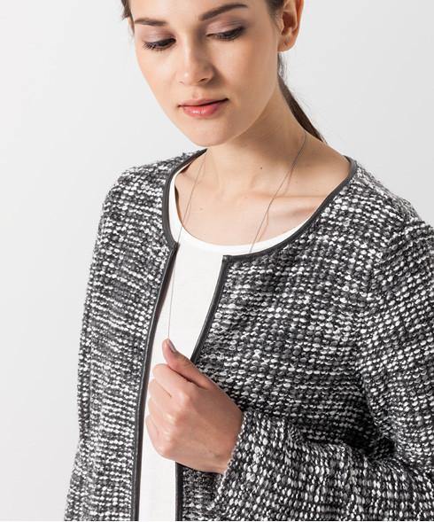 BRAX - Bette - Cardigan à mailles - Noir/Gris/Blanc - Coupe Finale