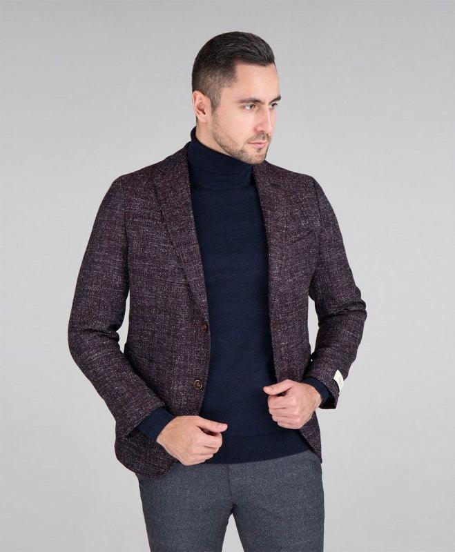 Digel - Evan - Veston Tweed Homespun - Bordeaux - Coupe Finale