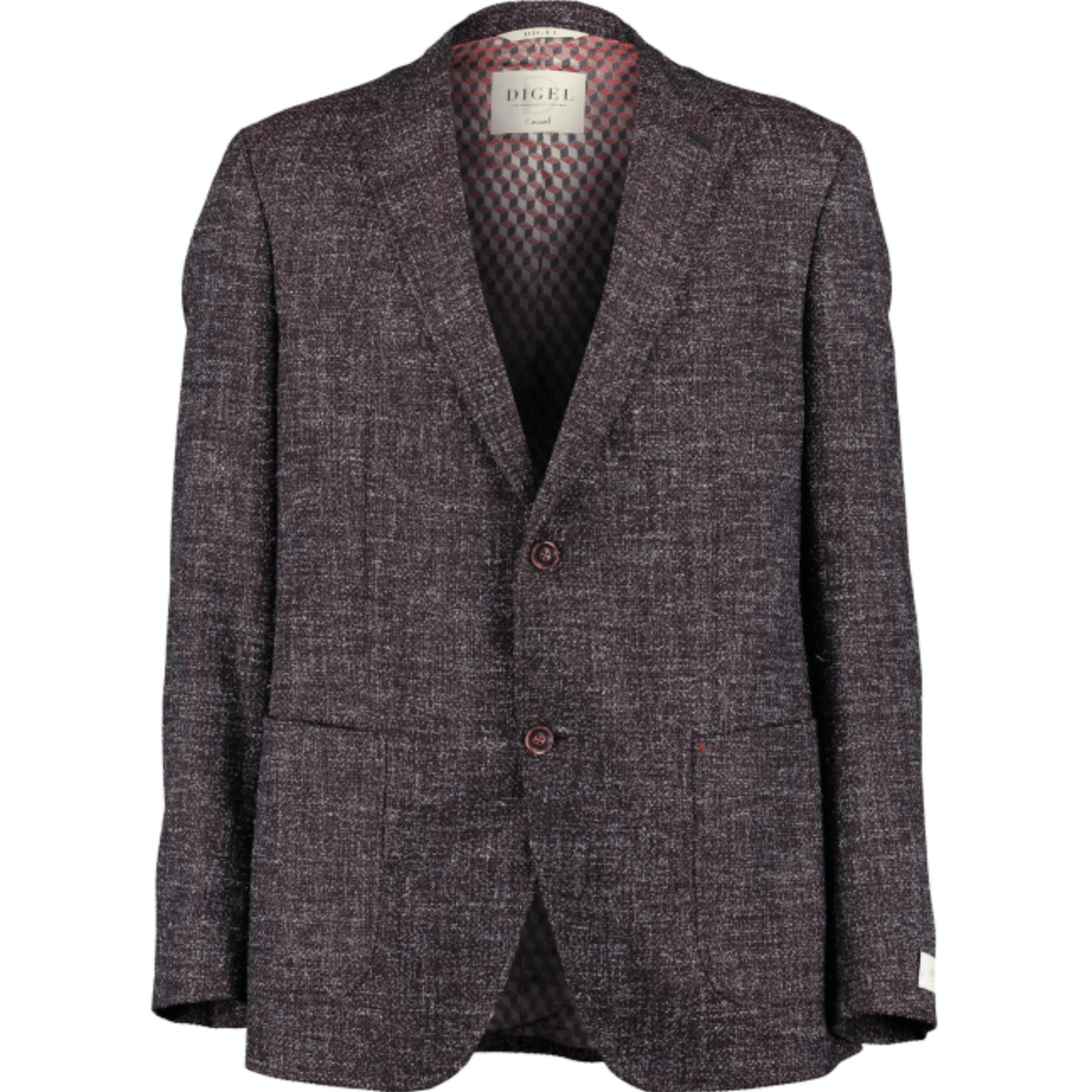 Digel - Evan - Veston Tweed Homespun - Bordeaux - Coupe Finale