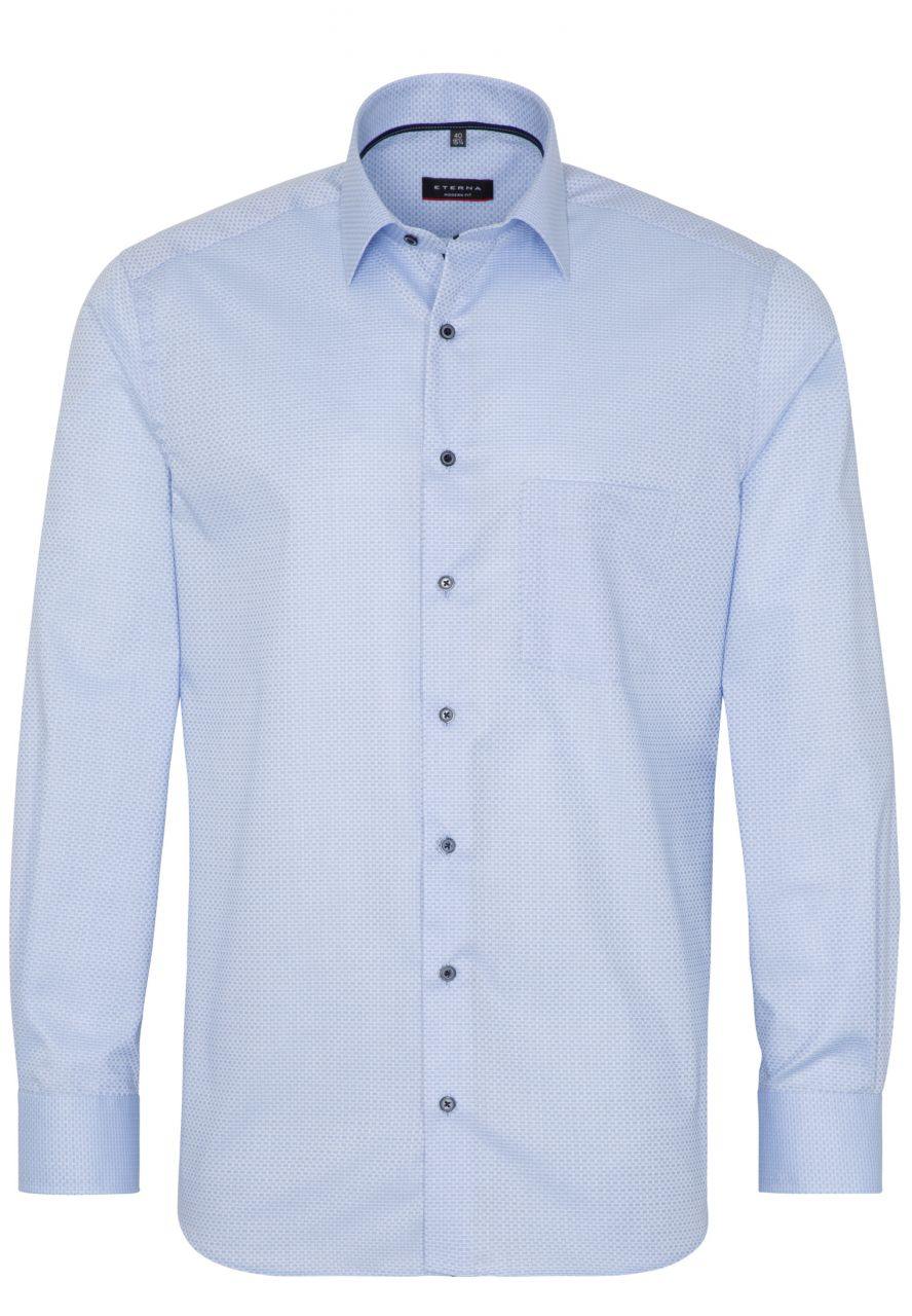 ETERNA - Chemise motifs manches longues Modern Fit - Coupe Finale