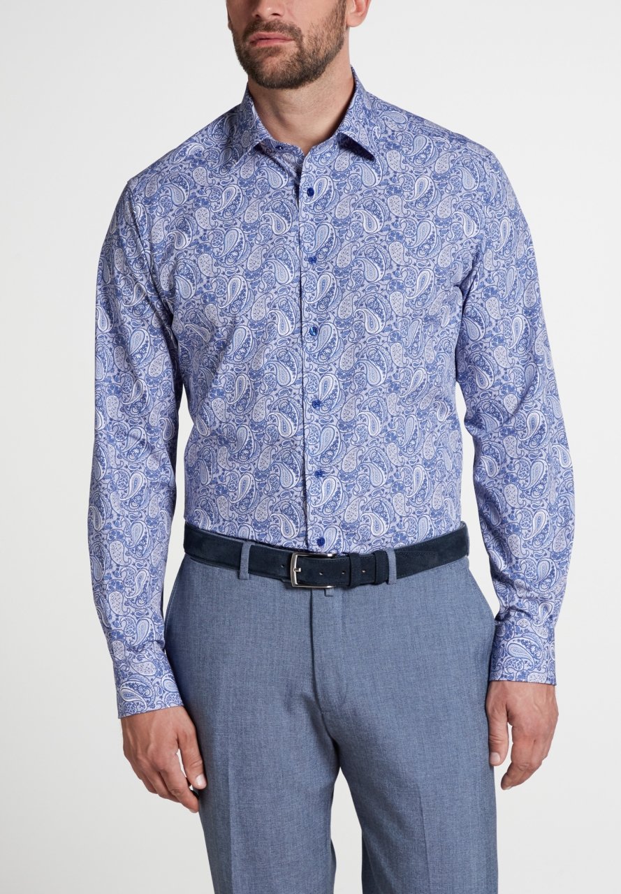 ETERNA - Chemise paisley manches longues Modern Fit - Coupe Finale