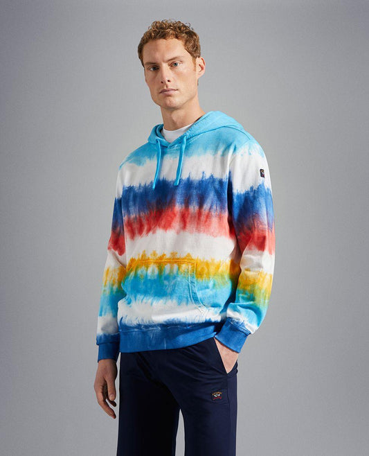 Paul & Shark - Hoody de coton rayé Tie & Dye - Coupe Finale