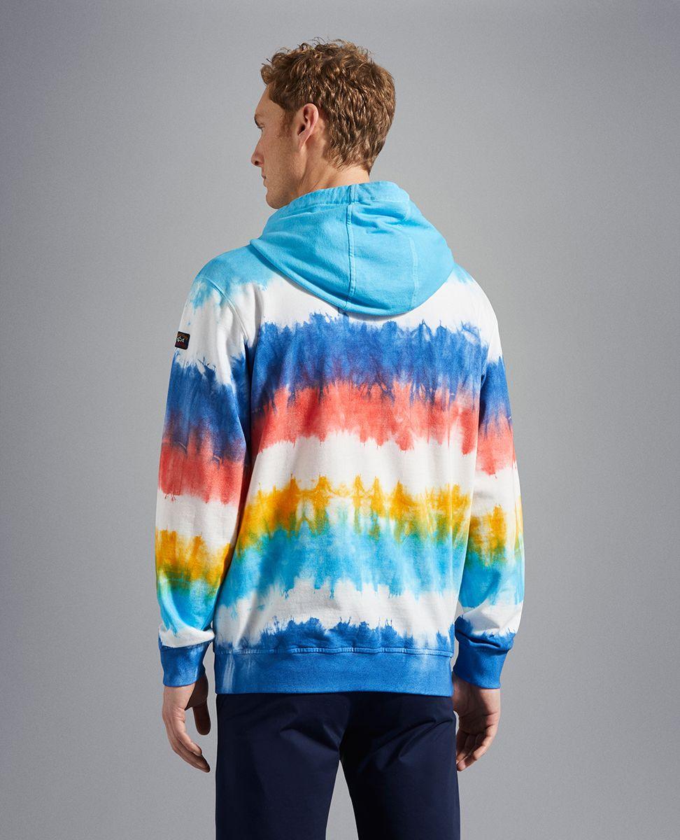 Paul & Shark - Hoody de coton rayé Tie & Dye - Coupe Finale