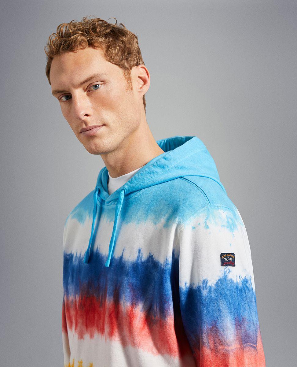 Paul & Shark - Hoody de coton rayé Tie & Dye - Coupe Finale