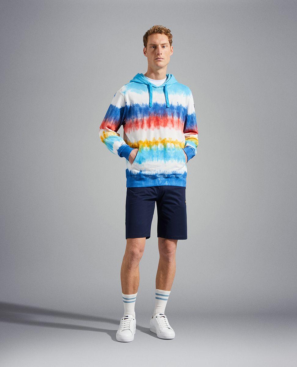 Paul & Shark - Hoody de coton rayé Tie & Dye - Coupe Finale