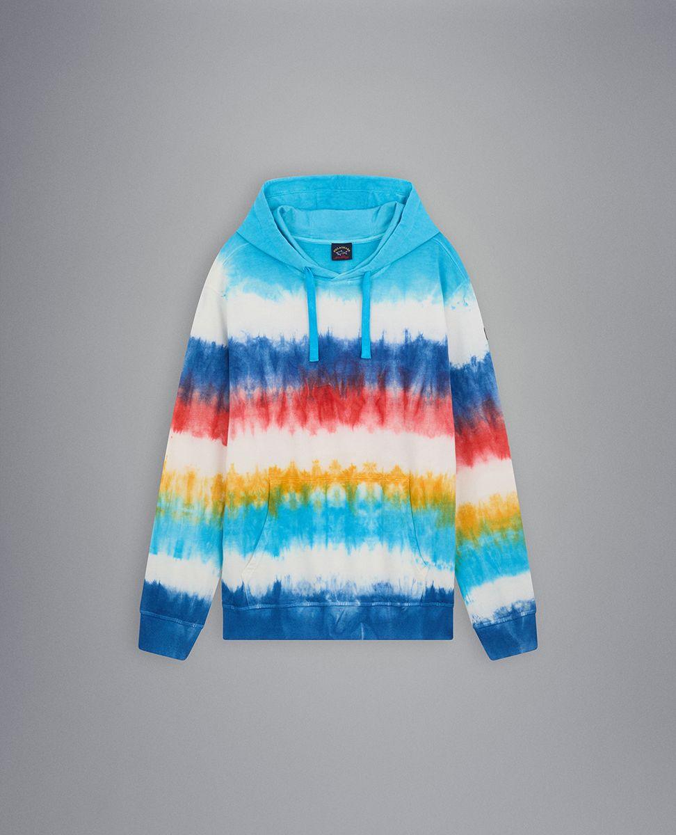 Paul & Shark - Hoody de coton rayé Tie & Dye - Coupe Finale