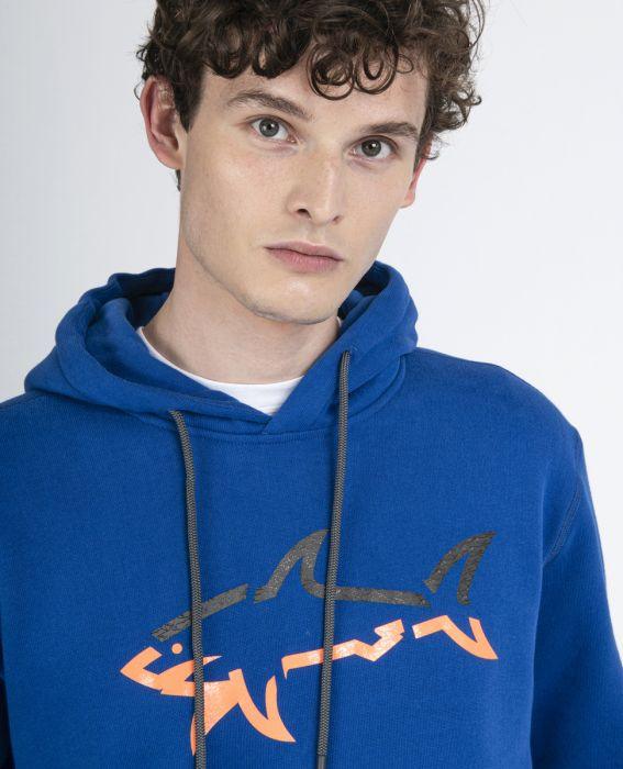 Paul & Shark - Hoody Winter Fleece avec logo requin - Coupe Finale