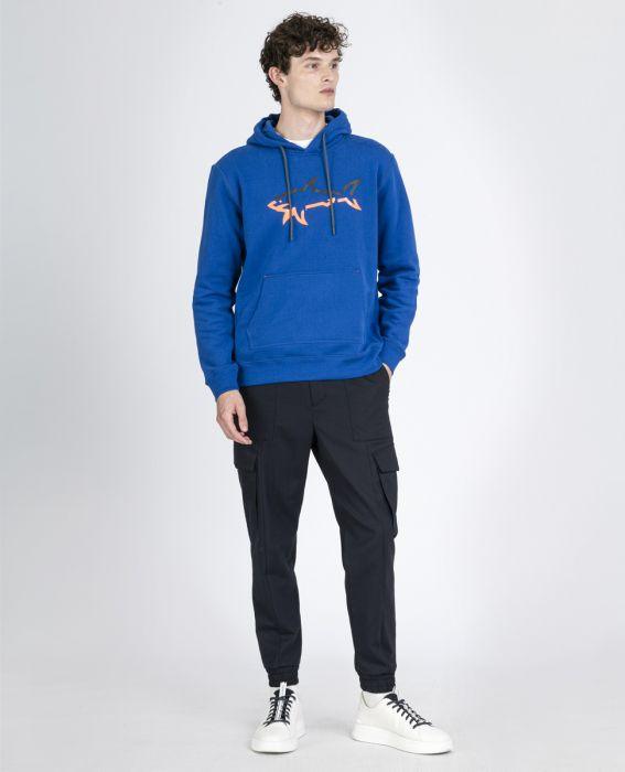 Paul & Shark - Hoody Winter Fleece avec logo requin - Coupe Finale