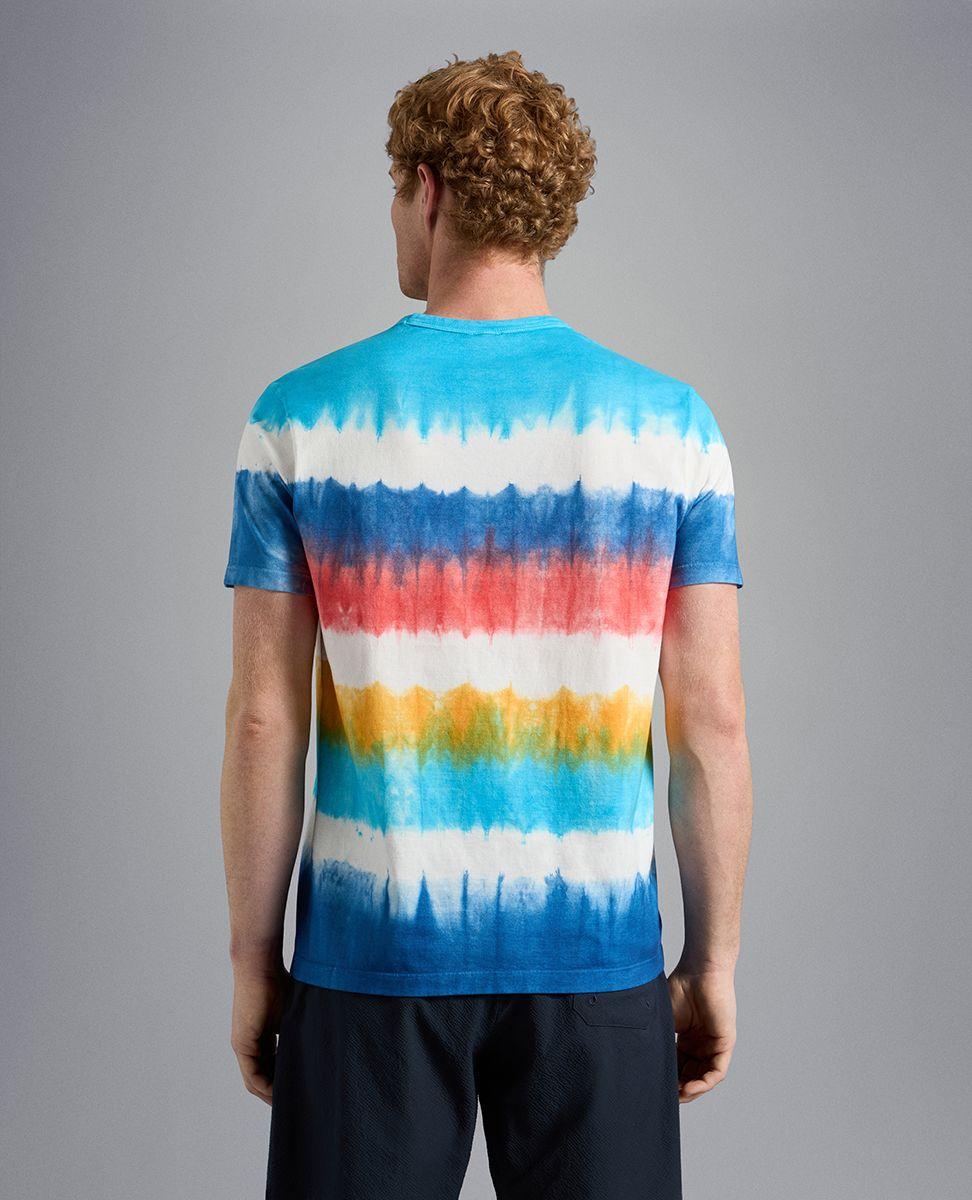 Paul & Shark - T-shirt de coton rayé Tie & Dye - Coupe Finale