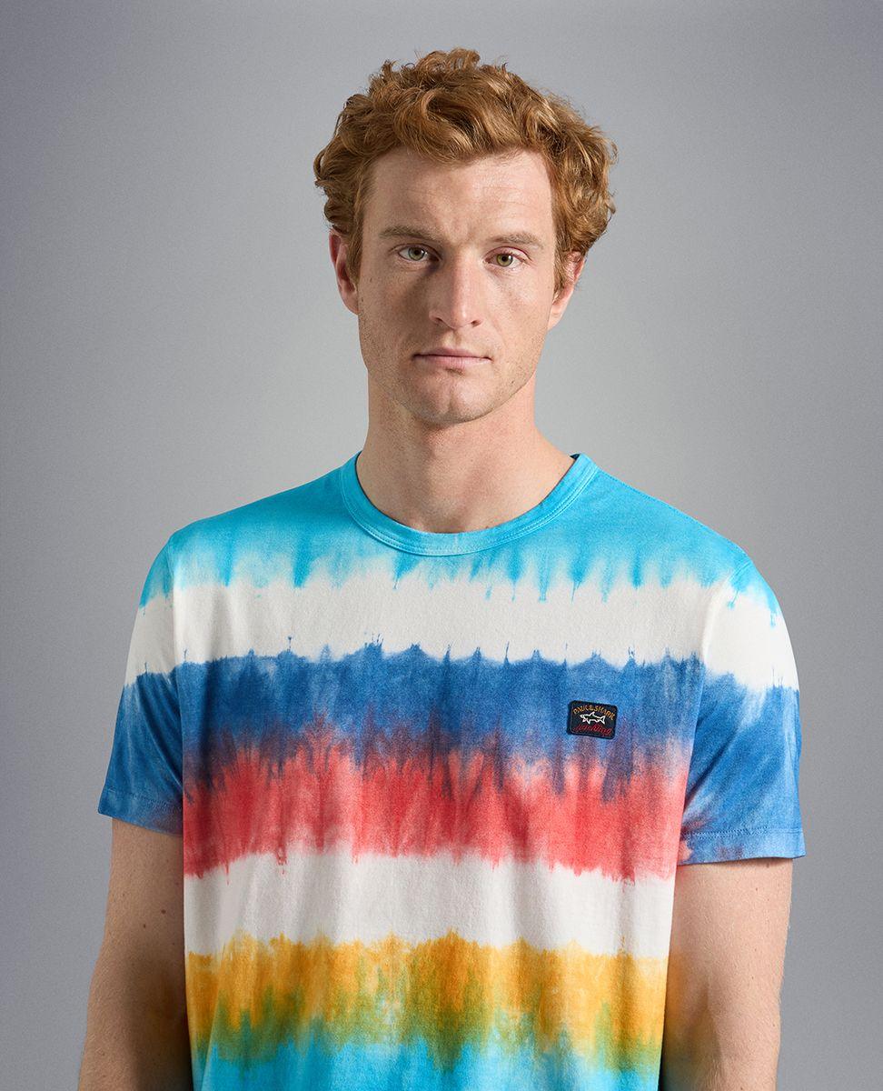 Paul & Shark - T-shirt de coton rayé Tie & Dye - Coupe Finale