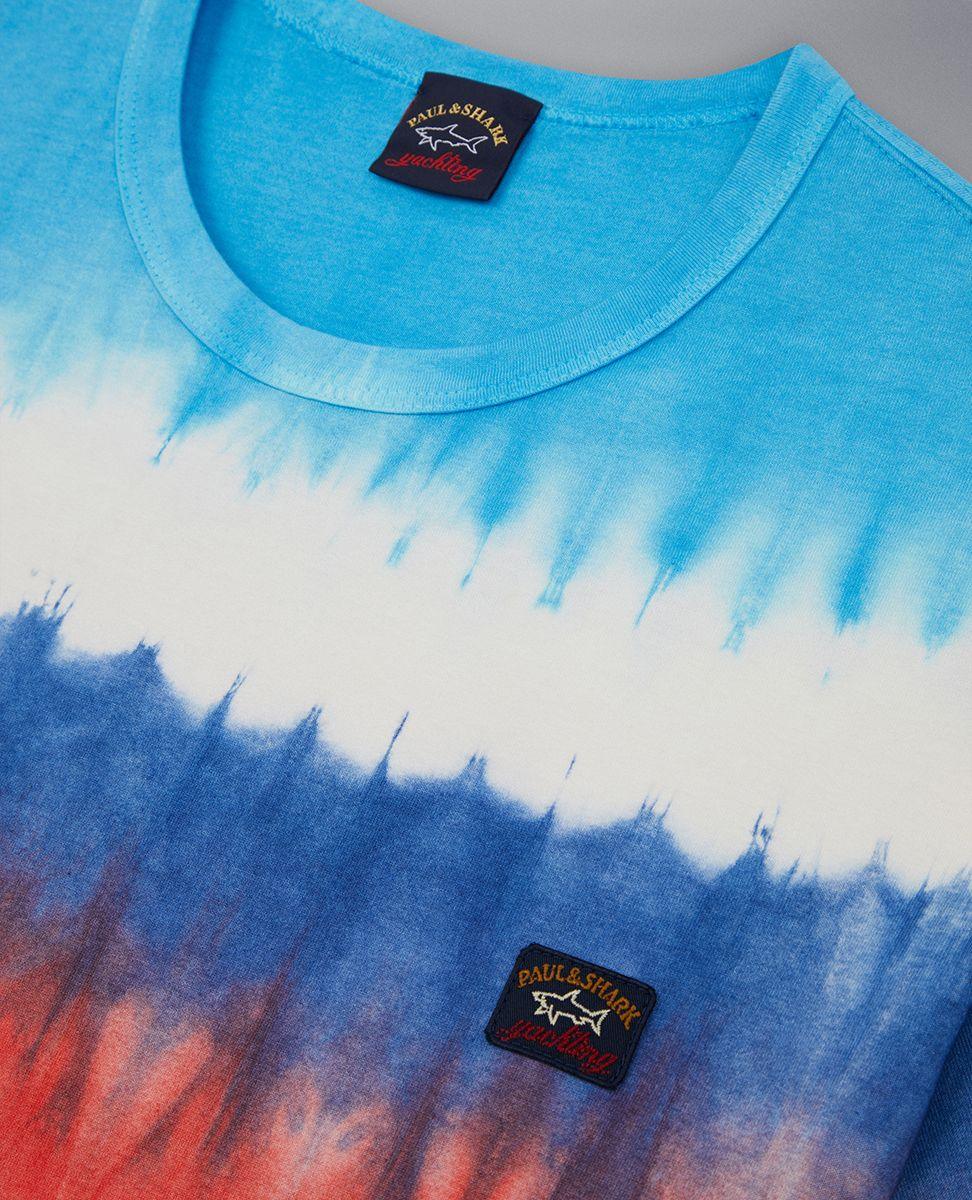 Paul & Shark - T-shirt de coton rayé Tie & Dye - Coupe Finale