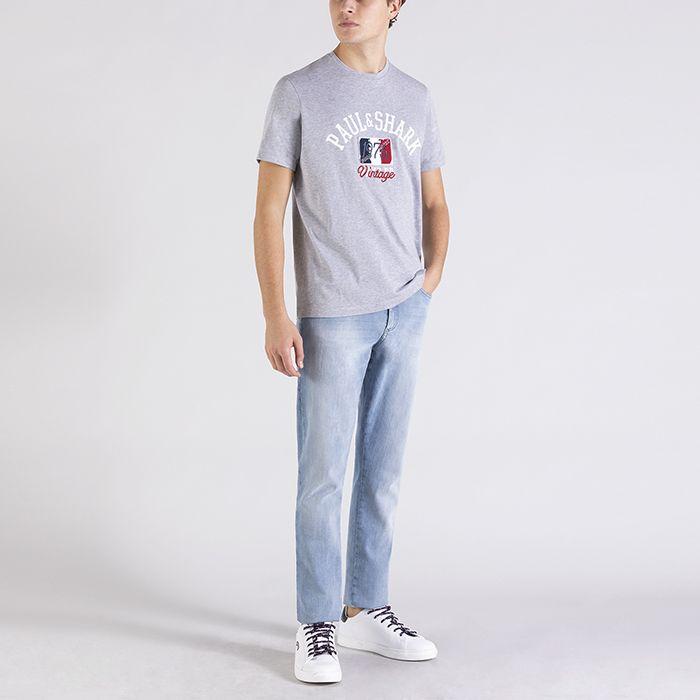 Paul & Shark - T-shirt Logo 1976 Vintage (plusieurs couleurs disponibles) - Coupe Finale