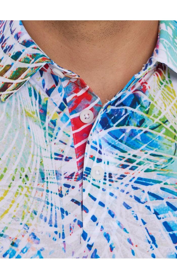 Robert Graham - Polo manches courtes performance Color Me Wild - Coupe Finale