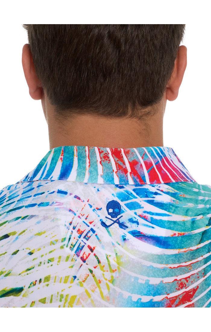 Robert Graham - Polo manches courtes performance Color Me Wild - Coupe Finale