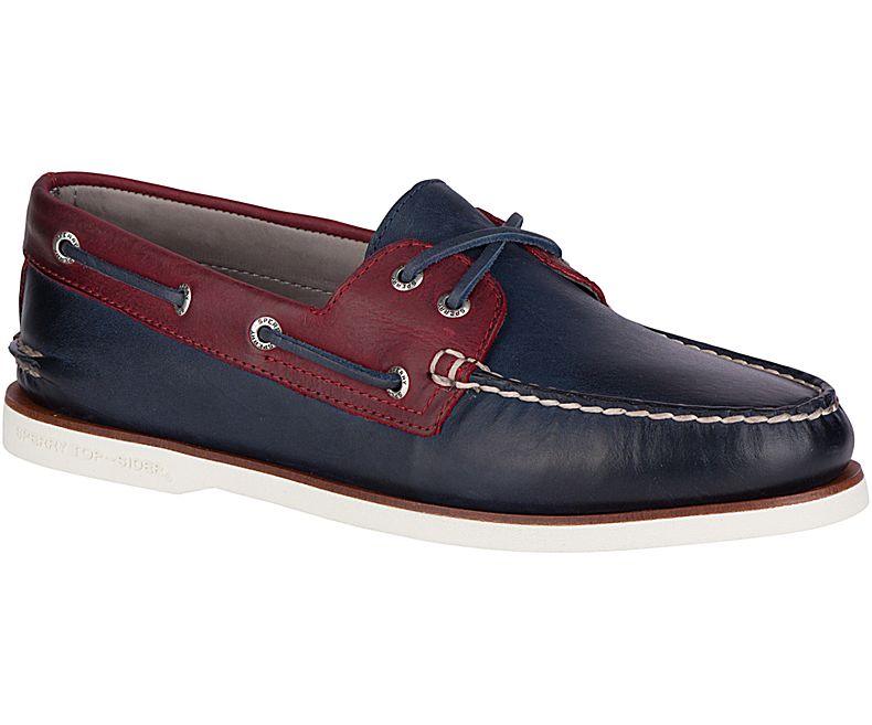 Sperry - Men's Gold A/O 2-Eye - Navy/Red - Coupe Finale