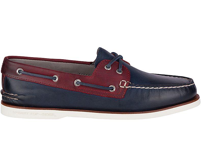 Sperry - Men's Gold A/O 2-Eye - Navy/Red - Coupe Finale