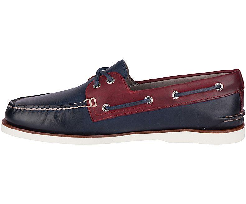 Sperry - Men's Gold A/O 2-Eye - Navy/Red - Coupe Finale