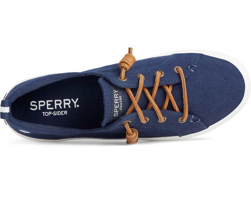 Sperry - Women's SeaCycled™ Crest Vibe Linen Sneaker - Navy - Coupe Finale